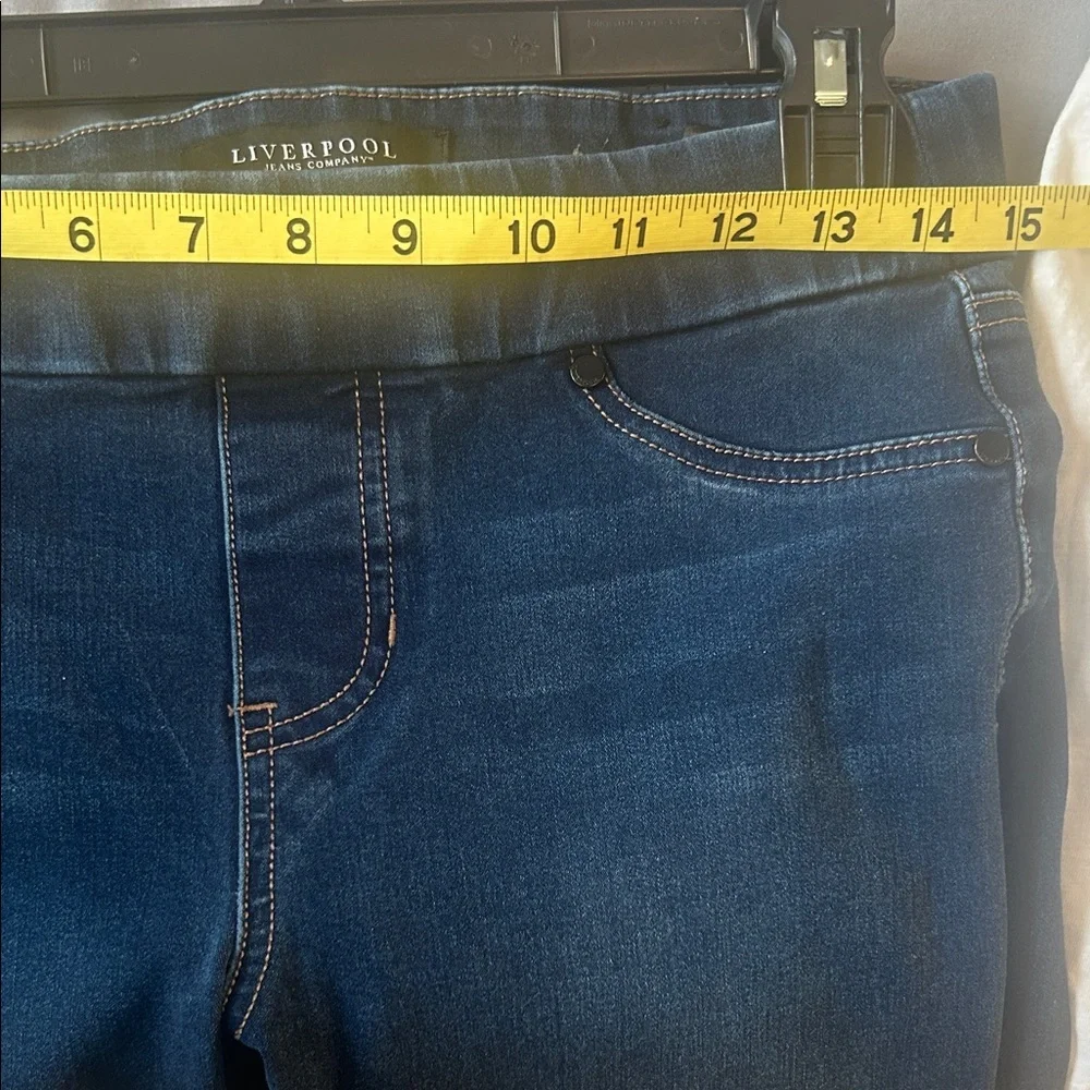 Liverpool Deep Blue Denim Jeans elastic waist - Picture 5 of 8